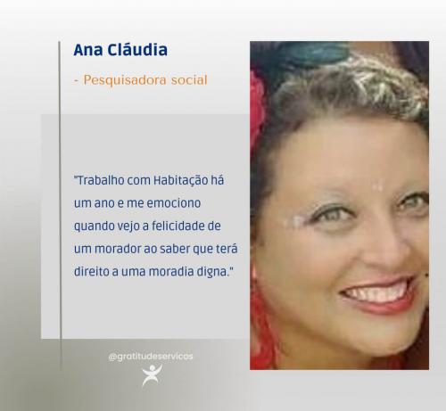 Ana Cláudia - Pesquisadora Social